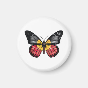 Aborigin Monarque Butterfly Flag Magnet