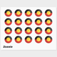 Aborigin  Round Icon Flag