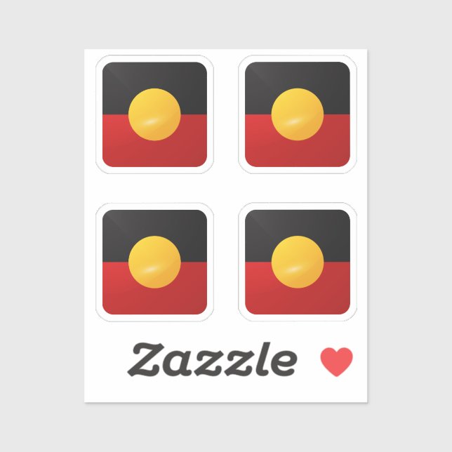 Aborigin square glossy flag (Sheet)