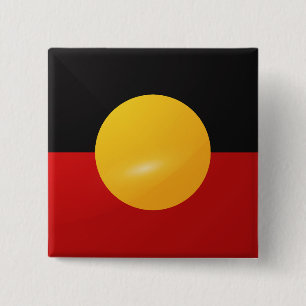 Aborigin square glossy flag 15 cm square badge