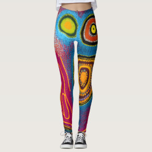 Aboriginal Abstract Art Vol 01 Leggings