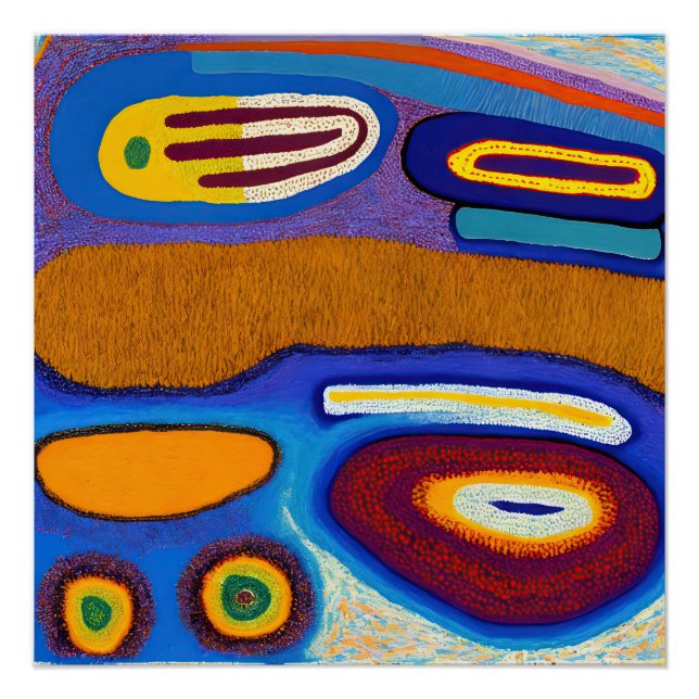 Aboriginal Abstract Art Vol 04 Poster (Front)