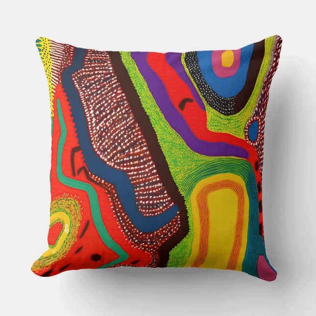 Aboriginal Abstract Art Vol 06 Cushion (Front)