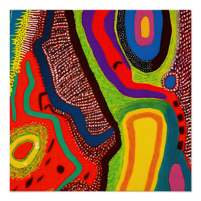 Aboriginal Abstract Art Vol 06 Poster (Front)