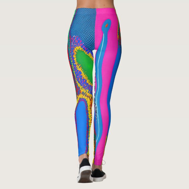 Aboriginal Abstract Art Vol 07 Leggings (Back)