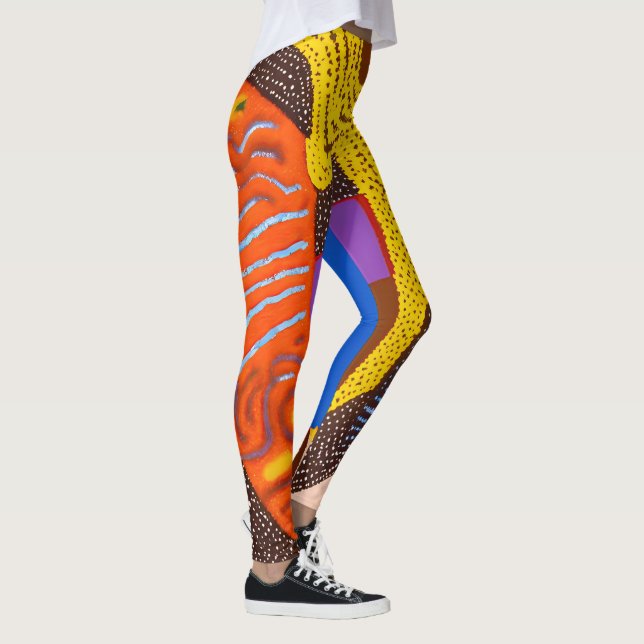 Aboriginal Abstract Art Vol 09 Leggings (Right)