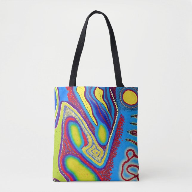 Aboriginal Abstract Art Vol 10 Tote Bag (Front)