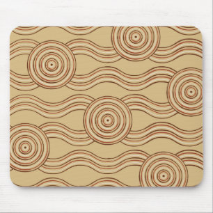 Aboriginal art earth mouse pad