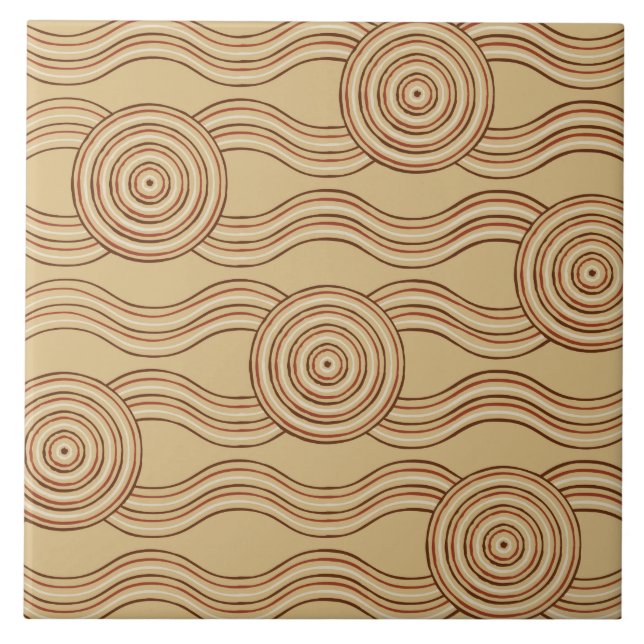 Aboriginal art earth tile (Front)