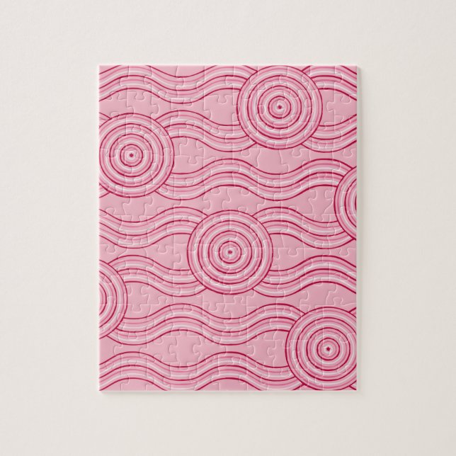 Aboriginal art gumnut blossoms jigsaw puzzle (Vertical)