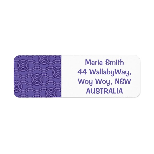 Aboriginal art melaleuca return address label (Front)