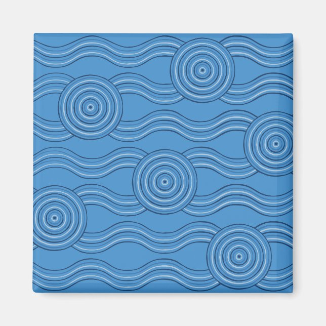 Aboriginal art ocean magnet (Front)