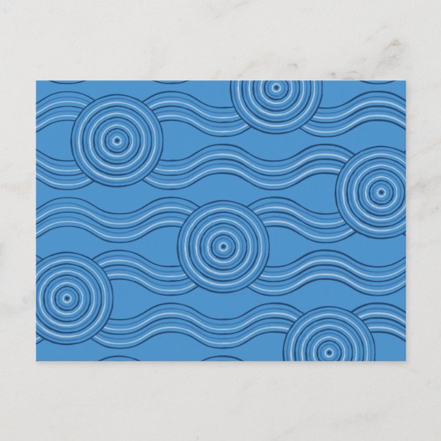 Aboriginal art ocean postcard (Front)