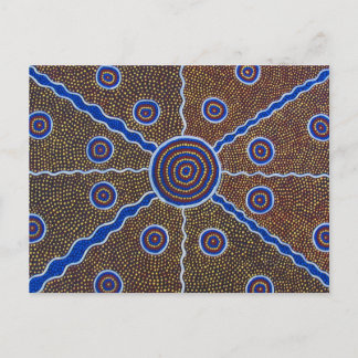 aboriginal art painting australia abstract design postcard