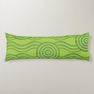 Aboriginal art rainforest body cushion