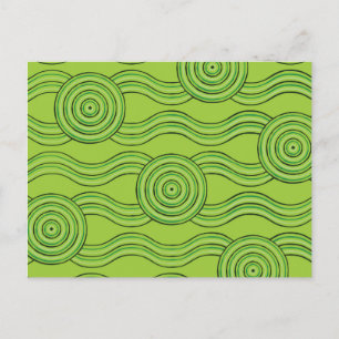 Aboriginal art rainforest postcard