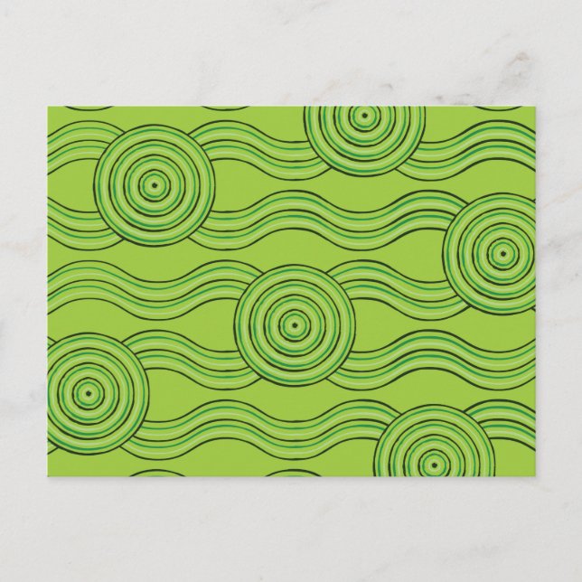 Aboriginal art rainforest postcard (Front)