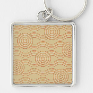 Aboriginal art sandstone key ring