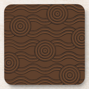 Aboriginal art soil coaster