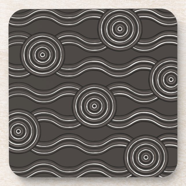 Aboriginal art storm coaster (Front)