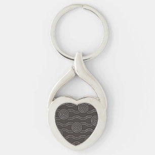 Aboriginal art storm key ring
