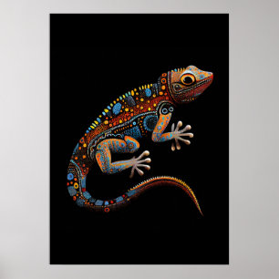 Aboriginal Art style Goanna  Poster
