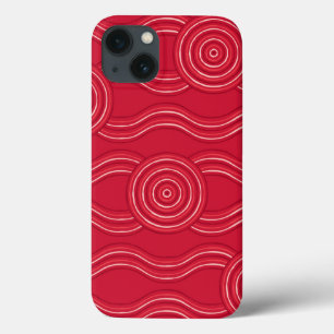 Aboriginal art waratah iPhone 13 case