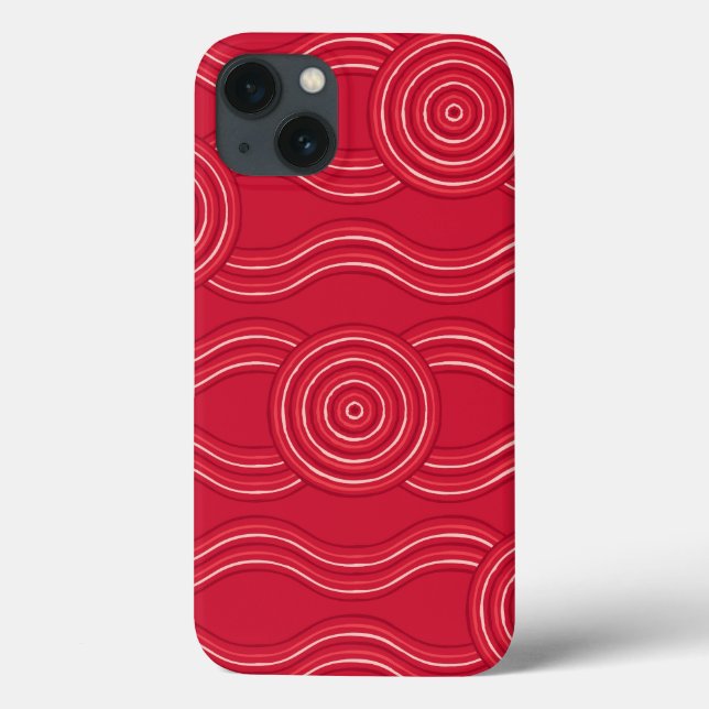 Aboriginal art waratah Case-Mate iPhone case (Back)