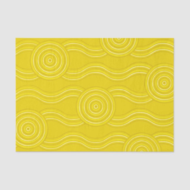 Aboriginal Art Wattle Tissue Paper (Front)