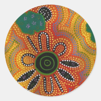 Aboriginal Artwork Classic Round Sticker