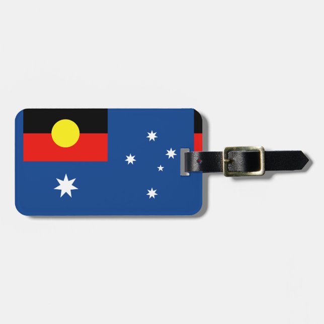 Aboriginal Australia Flag Luggage Tag (Front Horizontal)