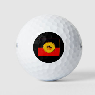 ABORIGINAL AUSTRALIAN ART FLAG 8 GOLF BALLS