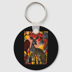 Aboriginal Australian Kangaroo Dot Art Roo Artwork Key Ring