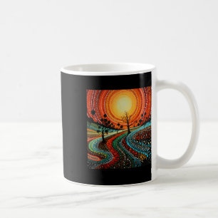 Aboriginal Authentic Art - Sunlight Sticker  Coffee Mug