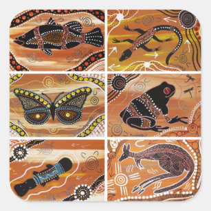 Aboriginal Collage Stickers