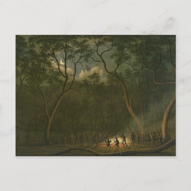 Aboriginal Coroboree in Van Diemen's Land Postcard (Front)