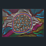 Aboriginal Design-15 Kitchen Towels<br><div class="desc">Graphic design,  digitally created using vector and pixel based applications,  enhanced with graphic,  typographic and artistic methods by Gary Grayson from Arlington,  Texas.</div>