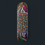 Aboriginal Design-15 Skateboard<br><div class="desc">Graphic design,  digitally created using vector and pixel based applications,  enhanced with graphic,  typographic and artistic methods by Gary Grayson from Arlington,  Texas.</div>