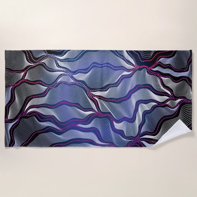 Aboriginal Design-16 Beach Towel (Front)