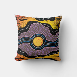Aboriginal Design One Throw Pillow