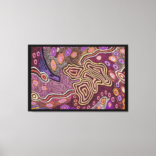 Aboriginal Dot Art Canvas Print (Front)