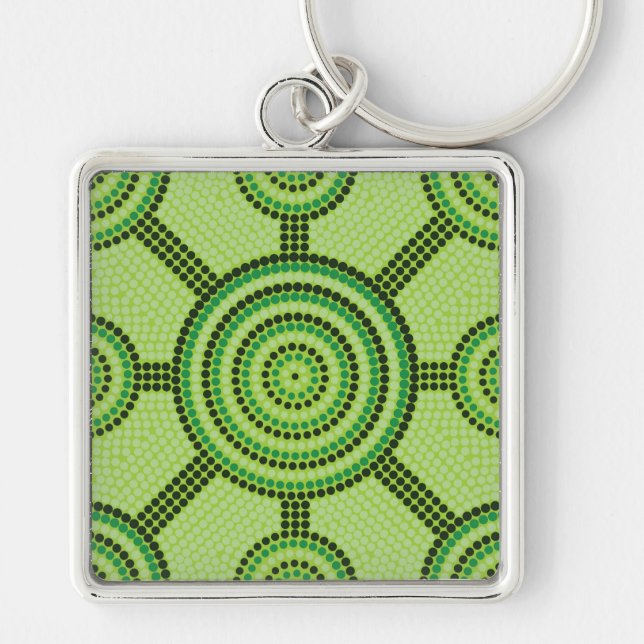 Aboriginal dot painting key ring (Front)