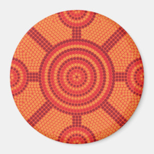 Aboriginal dot painting magnet