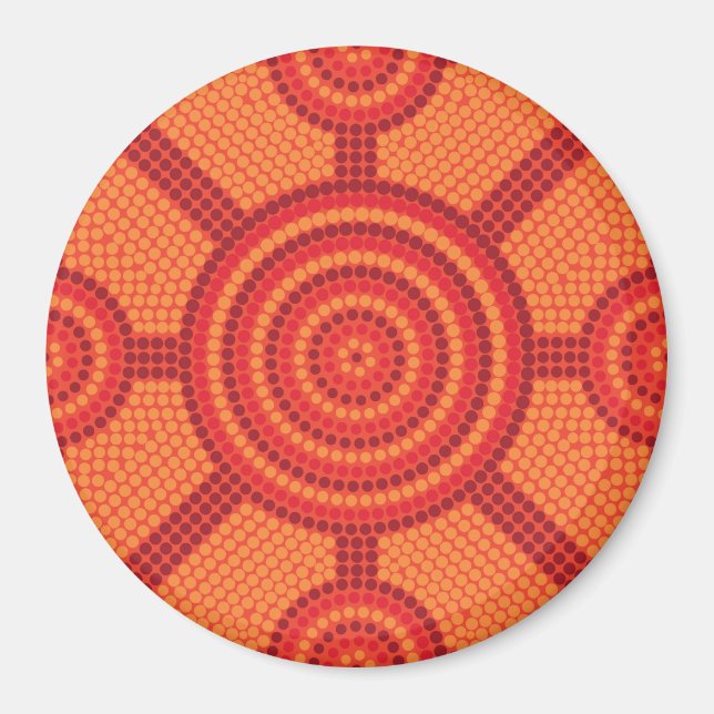 Aboriginal dot painting magnet (Front)