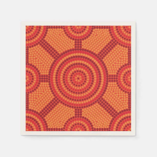 Aboriginal dot painting napkin (Front)
