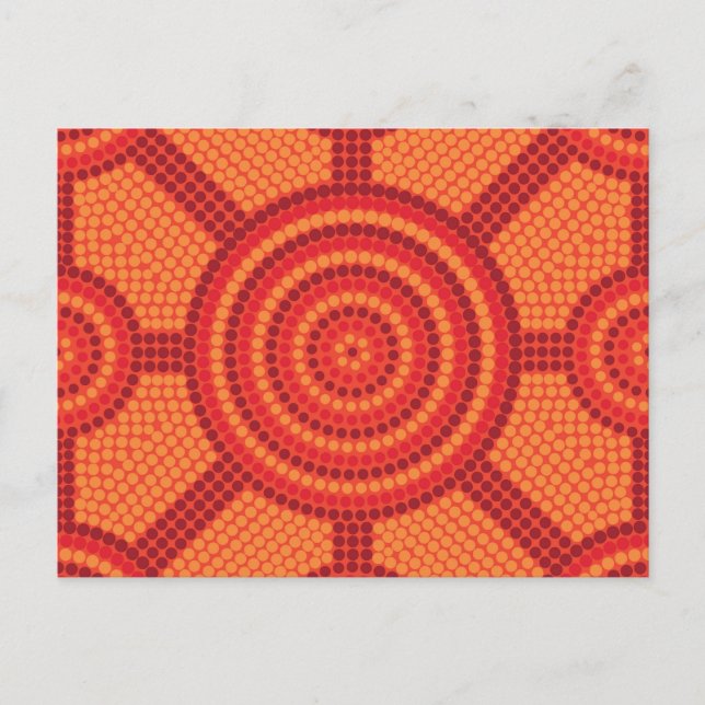 Aboriginal dot painting postcard (Front)