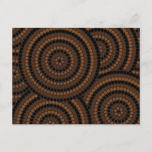 Aboriginal dot painting postcard
