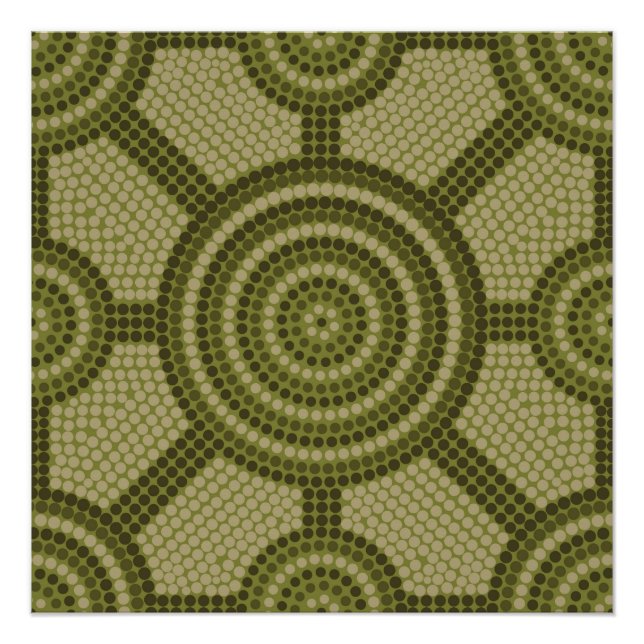 Aboriginal dot painting poster (Front)