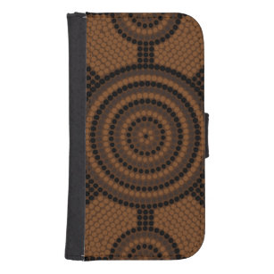 Aboriginal dot painting samsung s4 wallet case