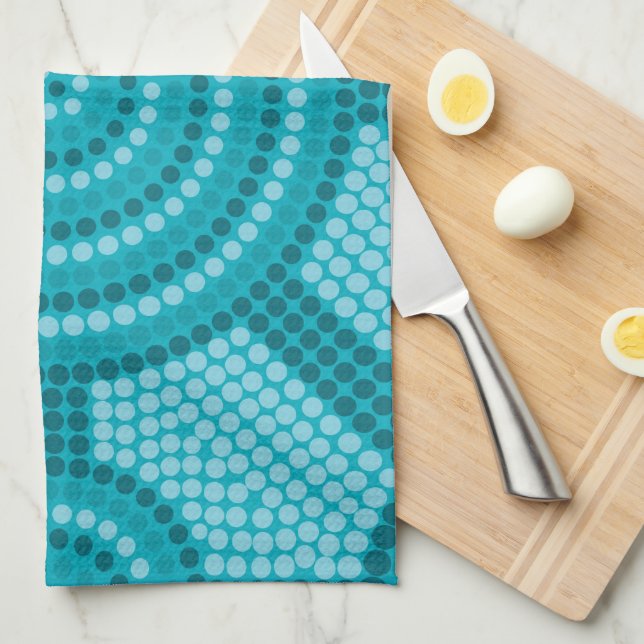 Aboriginal dot painting tea towel (Quarter Fold)
